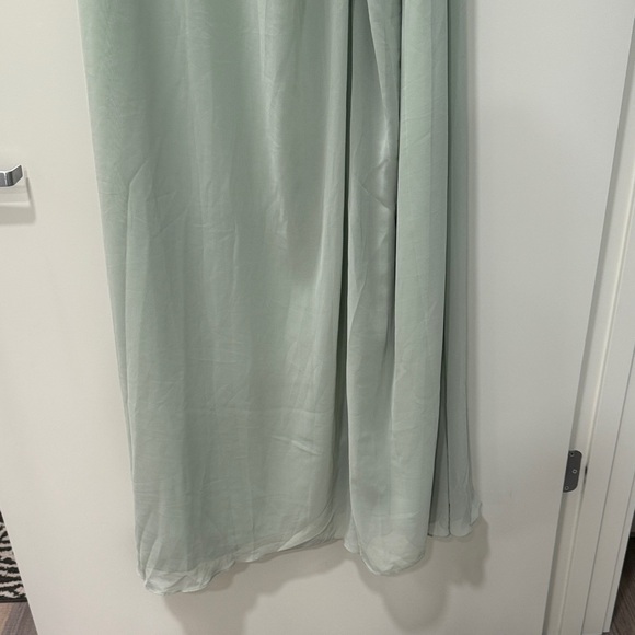 Azazie One-Shoulder Dress in Soft Green - Picture 4 of 12
